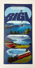 1980s Rigi Mountain Switzerland Swiss Alps Map Skiing Vintage Travel Brochure picture