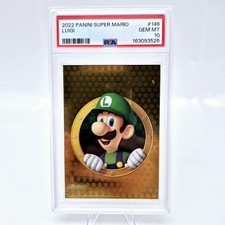 2022 Panini Nintendo Super Mario Luigi #146 PSA 10 Gold picture