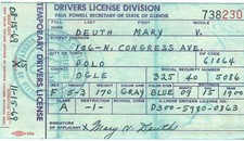 Vintage Illinois Temporary Drivers License 1969 picture