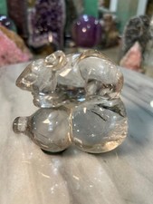 Garden quartz mouse on a gourd carving very clear picture