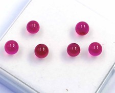 6 PCS Natural Burmese Red Ruby Round Cut 5 x 5 mm Lot IGL Loose Gemstone 6GHB picture