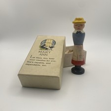 Rare Mary Ann Wooden Needle Holder - Original Packaging 1920-1930's vintage  picture
