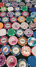 200 Grab Bag Poker Chips - Random picture