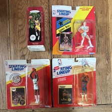 Kenner Starting Lineup NBA Figures Larry Bird Robinson Thomas Johnson Coin picture