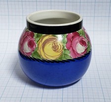 Circa 1930s Germany Porcelain Hand Painted Flowers Vase Bowl picture