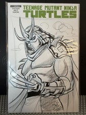 Teenage Mutant Ninja Turtles Shredder Cover Sketch & Signed By Mariana Moreno picture