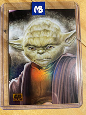 Topps 2026 Star Wars Chrome Galaxy Yoda Original Art Puzzle 02/25 Erik Maell picture