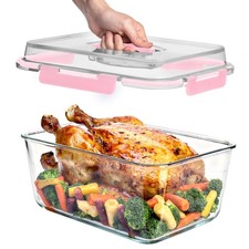 Razab Glass Food Storage Container, Pink, 6500ml picture