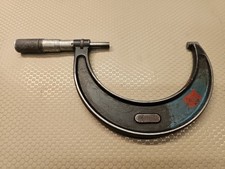 L. S. Starrett No. 436 3-4” Outside Micrometer w/Ratchet Stop, Locking & Wrench picture