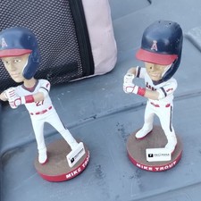 Mike Trout MLB Baseball Bobblehead Lot of 2 Pechanga Resort Casino Exclusive picture