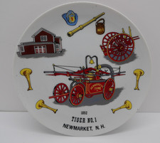 1852 Tiger No 1 Newmarket NH Firetruck Plate Newmarket Handtub Assoc 1983 picture