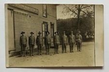 Reynolds PA Johnston Harvester Co Militia Soldiers RPPC 1910 Postcard P4 picture