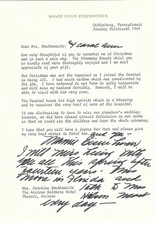 First Lady Mamie Eisenhower Writes She And 