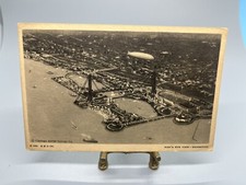 1933 Chicago Worlds Fair Souvenir Post Card Bird’s Eye View Historic Cool picture