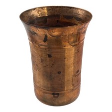 Indian copper tumbler  pancha patra or copper drinking glass Patina 3.75