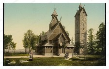 Giant Mountains Wang Church Standard Postcard COPY RPPC picture