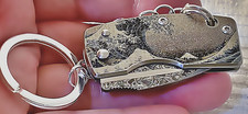 G.Sakai *The Wave* Money Clip VG10 San Mai Damascus Knife (S925) Keychain picture