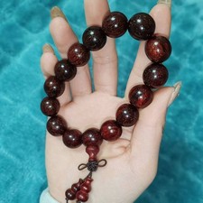 15mm*15 Natural Wood Red Sandalwood Prayer Beads Woman Bracelet Jewelry Gift picture