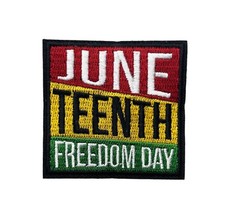Juneteenth Freedom Day USA American Power Script 2 inch Patch AVA6576 F7D8K picture