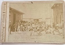 Antique 1880 San Carlos Apache Ration Day Cabinet Card, Rbts & Coolidge,Arizona picture