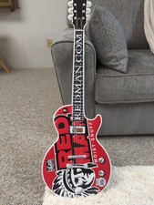  RED MAN TOBACCO ADVERTISING METAL GUITAR SIGN-NOS 2008 PINKERTON TOBACCO -MINT picture