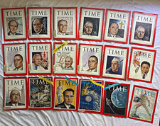 42 Vintage TIME Magazine Front Covers Only 1946-1965 Ephemera Menville Estate picture