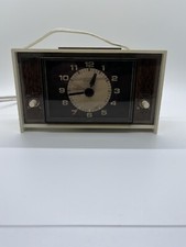 Vintage SUNBEAM Consolette Alarm Electric Clock 932-7135 NOS picture