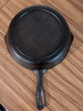 Lodge Cast Iron #5 Hammered Skillet Sits Flat Clean Pan Vtg  picture