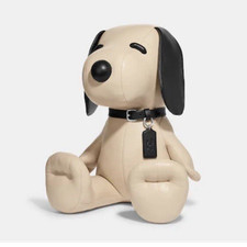 Peanuts Snoopy X Coach Dog Stuffed Animal Toy, Beige & Black picture