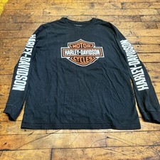 Harley Davidson men’s large long sleeve shirt sleeve hits cotton  picture