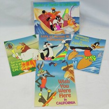 Looney Tunes Postcards 5 Unposted California Wile E Coyote  Daffy Duck Sylvester picture