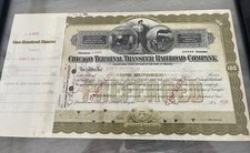 1898 Chicago Terminal Railroad Stock Certificate signed by John D Rockefeller picture