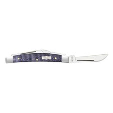 Case XX 80548 Small Congress Purple Curly Maple 4-Blade Stainless Pocket Knife picture