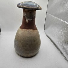 Studio Art Pottery Decanter Water Jug With Lid Signed Ralph Estate Find 8