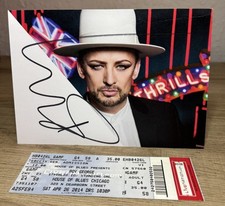 Boy George Signed Promo Card + Souvenir Ticket 