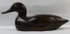 Vintage Carved Brown Wood Duck Decoy Heavy (2 lbs 1.4 oz.) Figurine 14.5