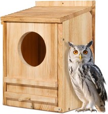 Owl House-Wooden Owl Box,Owl Houses for Outdoors,Suitable for Barn Owl Nesting picture