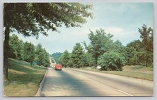 Muncie Indiana Modern Highway 1963 Plastichrome Postcard Scenic Road picture