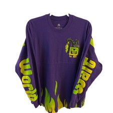Disney Spirit Jersey Maleficent Dragon Flames Purple Long Sleeve Medium Rare picture