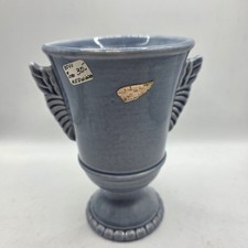 Vintage Red Wing Pottery Blue Winged Urn Vase 1090 Mid Century Modern Art Deco picture