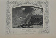 Antique Religious Art Assyria's Destruction 1860 Old Testament Christian History picture