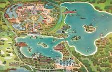 Walt Disney World 1972 Vintage Park Map Magic Kingdom Poster Print Wall Art picture