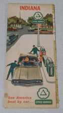1960's Cities Service gas station map of Indiana picture