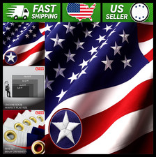 10x15 Ft American Flag, Tear-Proof Spun Polyester, Embroidered Stars, Sewn picture