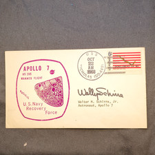 Apollo 7 Recovery Cover USS Nicholas OCT 22 1968 Wally Schirra Facsimile picture