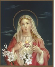 Catholic Picture Print IMMACULATE HEART of MARY 8x10