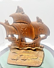 vintage cast iron ship doorstop picture