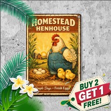 Make Farming Great Again Funny Chicken Coop Farmhouse Plaque Metal Tin Sign 8x12 picture