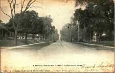 A Typical Residence Street View Oskaloosa Iowa IA 1906 UDB Postcard picture