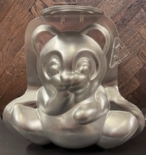 Vintage Wilton 3D Stand Up Teddy Bear Panda Cake Pan 2 Piece Mold Set 502-501 picture